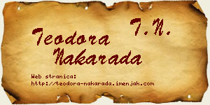 Teodora Nakarada vizit kartica